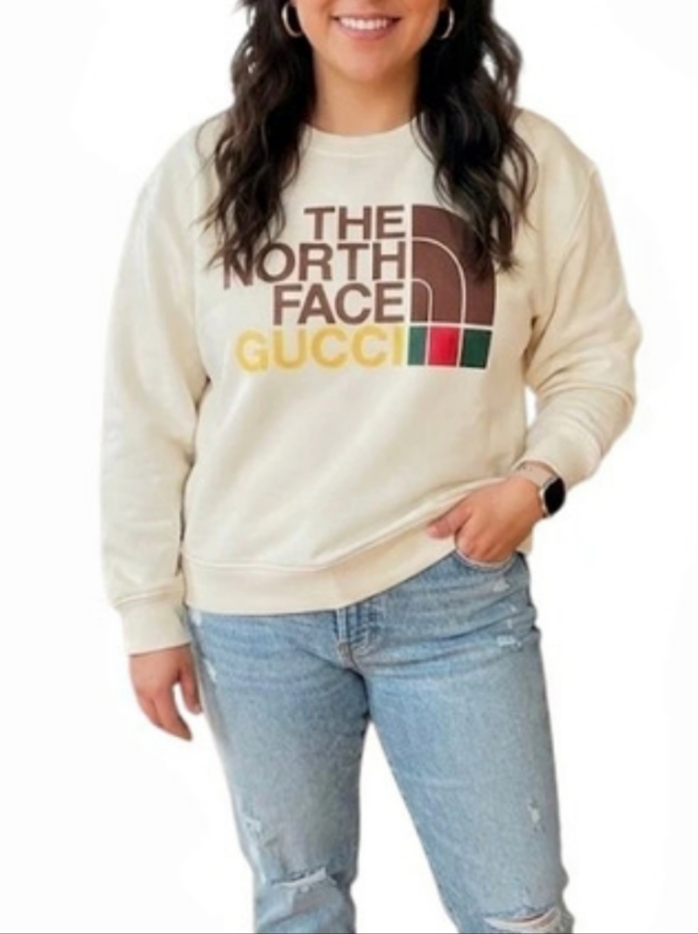 The North Face x Gucci Sweatshirt Size XLarge Graphic Print Made Italy